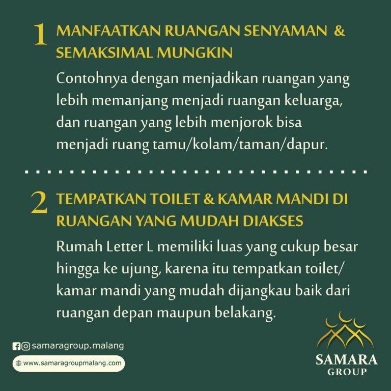 6 Tips Samara Membangun Hunian Letter L